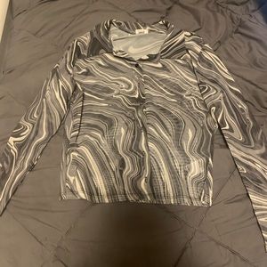 Marble Button Down Top